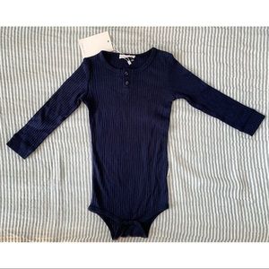 NWT Jamie Kay Navy Blue Ribbed Bodysuit 2 years